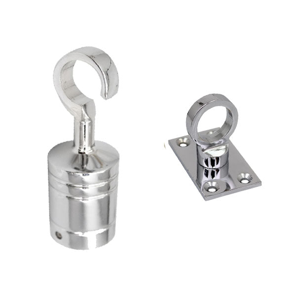 Chrome Rope Hook and Eye Plate Westward Rope and Wire