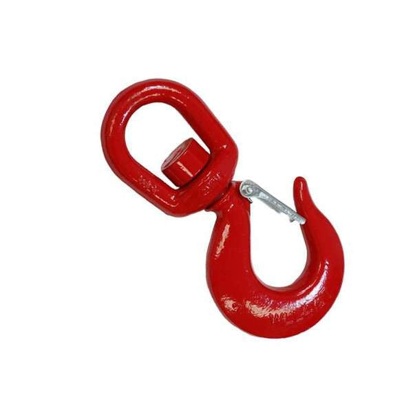 Red Painted Swivel Hoist Hook