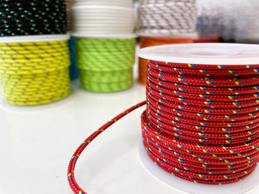 Braided Polyester Mini Spool 3mm. Various Colours. Length 20m. 16 Plait Rope