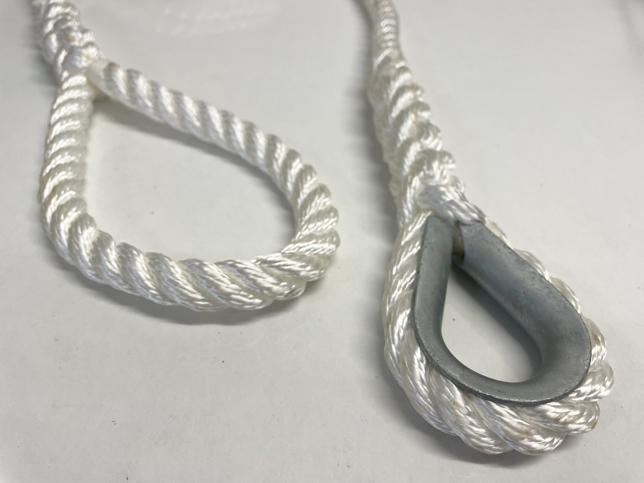 3-Strand Boat Mooring Strop, Galv Hard Eye and Soft Eye Loop, Mooring ...