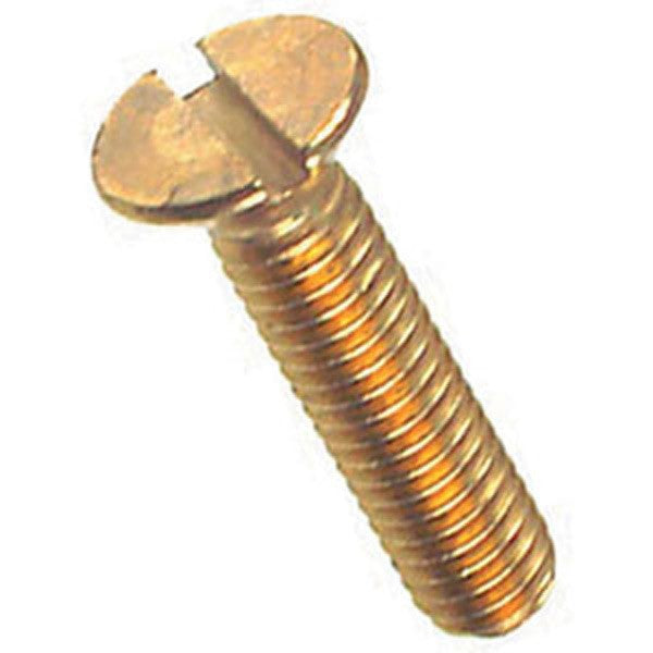 M6 Slotted Countersunk Machine Screw - Brass