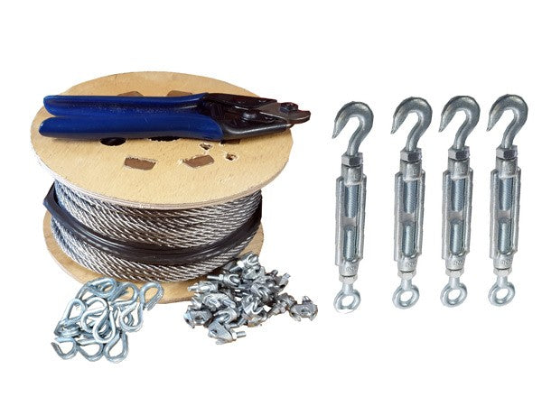 Wire Rope Kit - 2.0mm Wire, Wire Cutters, Grips, Thimbles, Tensioners