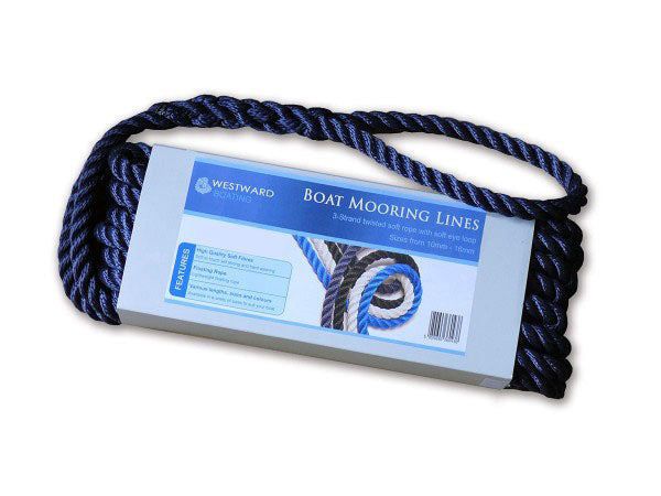 A Pair of Boat Mooring Lines with Soft Eye Loop - 14mm Navy – Westward ...