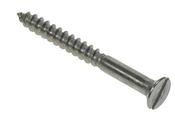 No. 8 Slotted Countersunk Woodscrew - A2 Stainless Steel