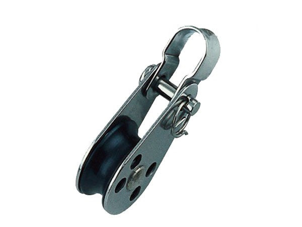 Pulley Block - Removable Pin and Bracket, Nylon Sheave - Stainless Steel