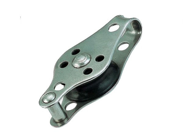 Pulley Block with Becket and Nylon Sheave - Stainless Steel